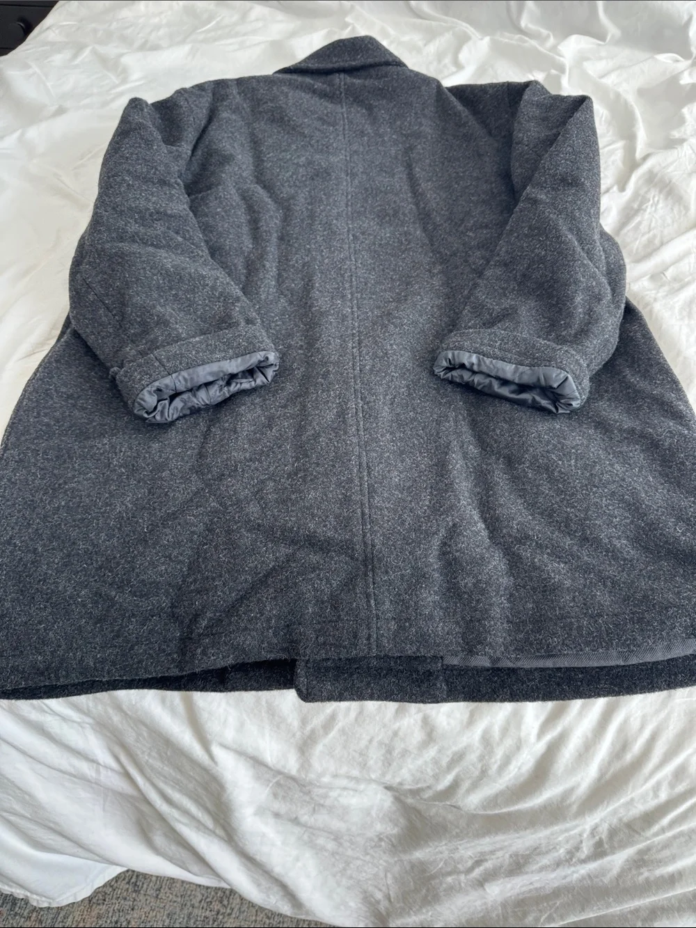 J. Crew Men's Charcoal Wool Pea Coat